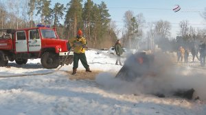 В Серпухове провели учения МЧС по тушению пожара в лесу