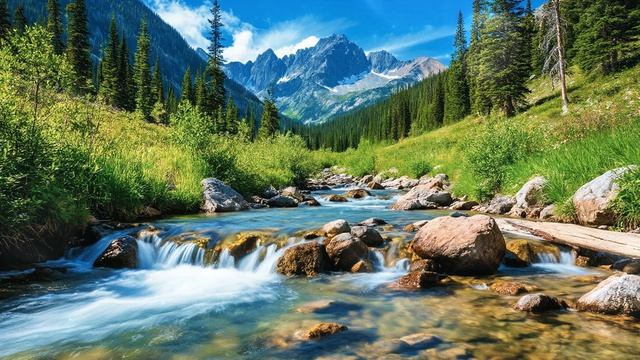 🏞 ЖУРЧАНИЕ ГОРНОГО РУЧЬЯ | Звуки для сна, релаксации и медитации