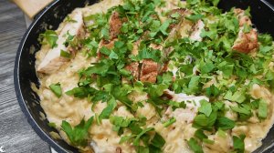 Курица с макаронами в сливочном соусе