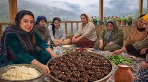 История сельской девушки на севере Ирана - Баклажаны с начинкой и нежный молочный десерт