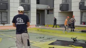 Двухслойная гидроизоляция стилобата с применением системы «ПЕНОПЛЭКС: Стилобат V2.0»