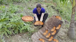 Удивительный урожай кокосовых червей. Уникальный природный деликатес.