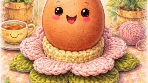 МК подставки под пасхальное яйцо. Крючком.