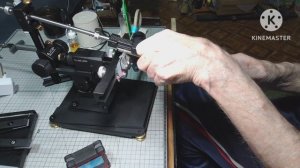 Заточка ножниц на LXP MC25, с приспособой от ЗАГ.