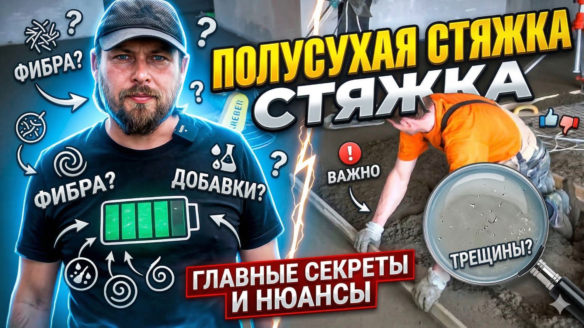 Полусухая стяжка Есть нюансы полусухой стяжки Особенности изготовления сухой стяжки смотреть онлайн