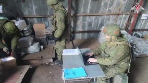 Работа военнослужащих узла ФПС в зоне СВО