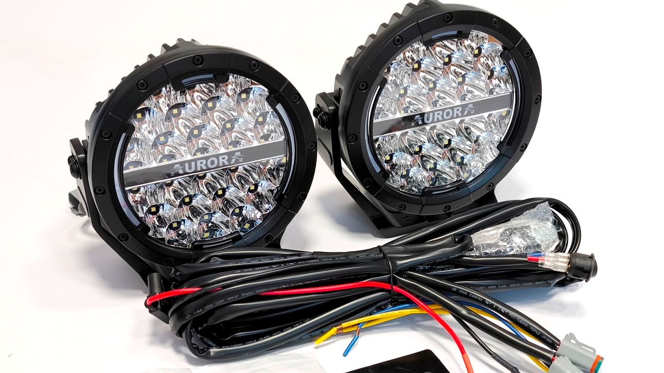 Светодиодные фары AURORA 120W*(2шт) - ALO-P-R-7-C34D1-AW - Комбинированный свет 7400 Lm