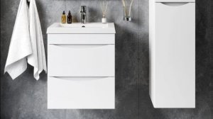 Тумба с раковиной AURA Андрея 50-2 пд подвесная, белая