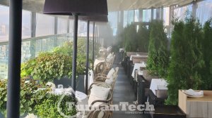 Увлажнение и охлаждение туманом террасы в ресторане "White Rabbit"