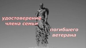 Удостоверение члена семьи погибшего ветерана боевых действий