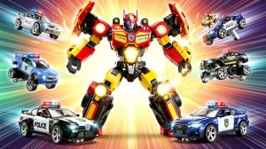 🔥 Мини-Агенты! Полицейские Машинки → Гигантский Робот-Комбо 😱 🤖🚓