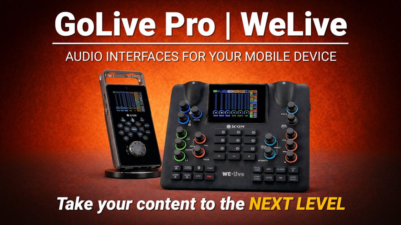 iCON GoLive Pro and WeLive | Portable Audio Interfaces for Livestreaming and Content Creation
