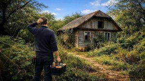 Восстановление заброшенного дома с нуля из руин в семейное гнездышко. Таймлапс.