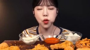 Мукбанг фритюр Еда на камеру