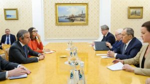 С.В.Лавров в ходе встречи с Генеральным директором МАГАТЭ Р.Гросси, Москва, 13 марта 2026 года