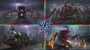 Поезд Мутант 🆚 Дружелюбный Паровоз 🆚 Темный Железный Зверь 🚂 Плитки Хоп Битва