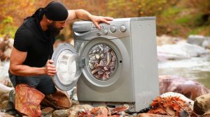 Рыбалка со стиральной машиной / Крупная рыба / Удивительная техника