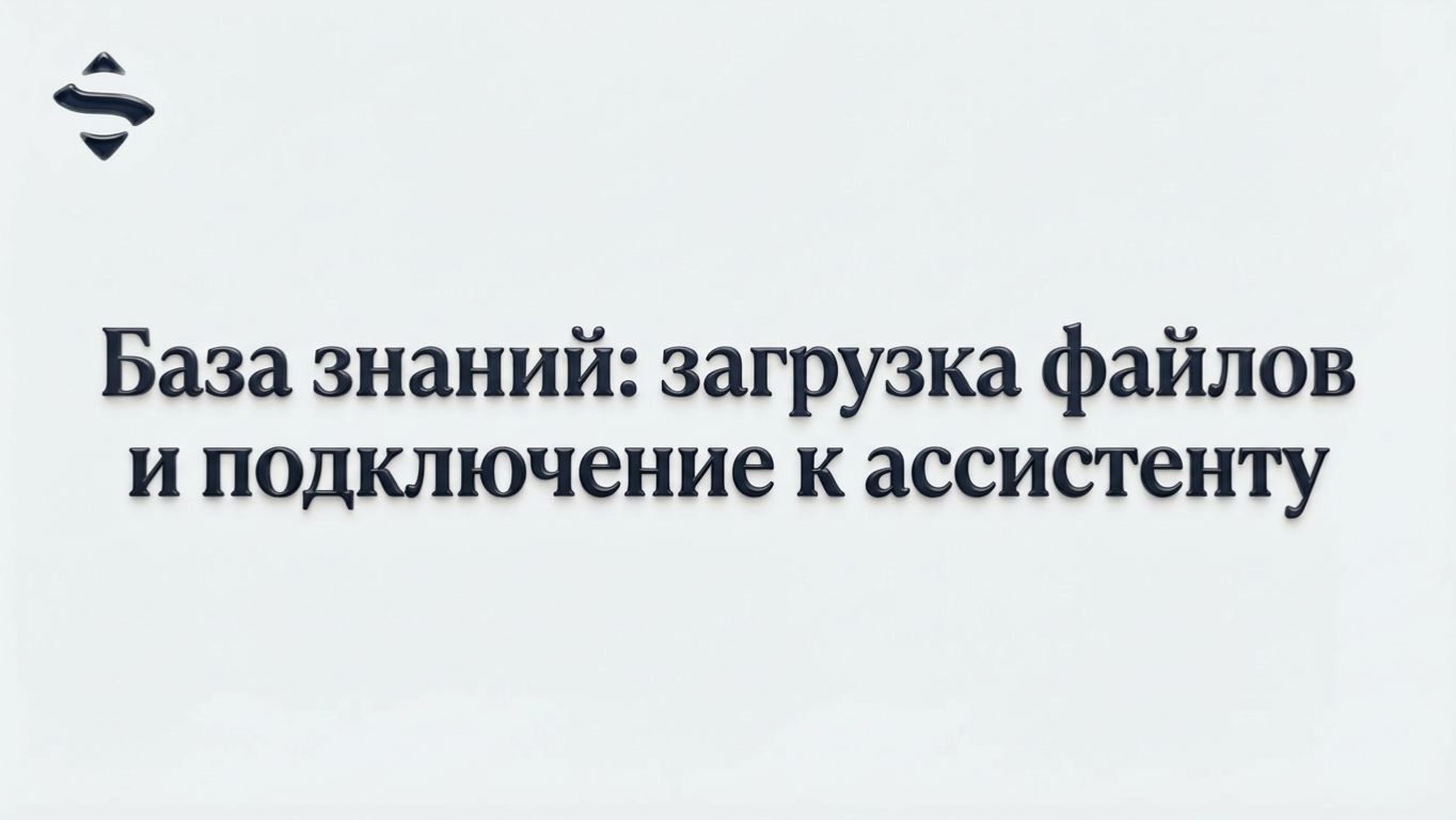 База знаний: загрузка файлов и подключение к ассистенту | SpellBook - Обучение