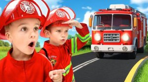 Крис и пожарные спасают !