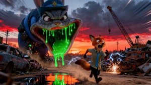 Джуди попала в ловушку в виде гибрида червя, Зверополис.