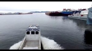 Катер КС 701М спуск на воду