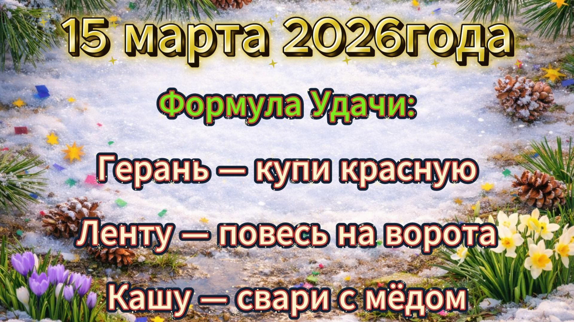 Народные приметы на 15 марта 2026 года