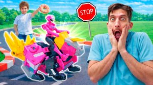 ЧТО сделали динозавры - трансформеры Miniforce на дороге? И кто пошел на вечеринку? Игры для детей