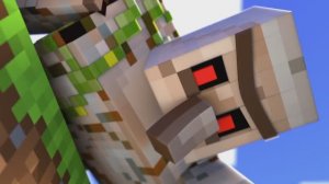 БИТВА НЕЖИТИ ПРОТИВ ГОЛЕМА В ДЕРЕВНЕ МАЙНКРАФТА, АНИМАЦИЯ