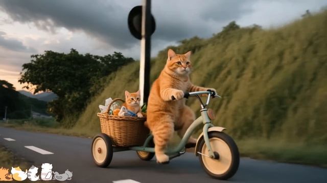Мама оранжевой кошки в первый день работает в цветочном магазине! 🐾 Заработала букет для своего кот смотреть онлайн