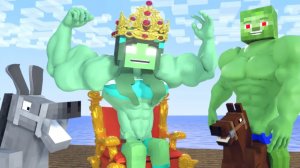 Мускулистая принцесса Херобрин. Майнкрафт Мультик