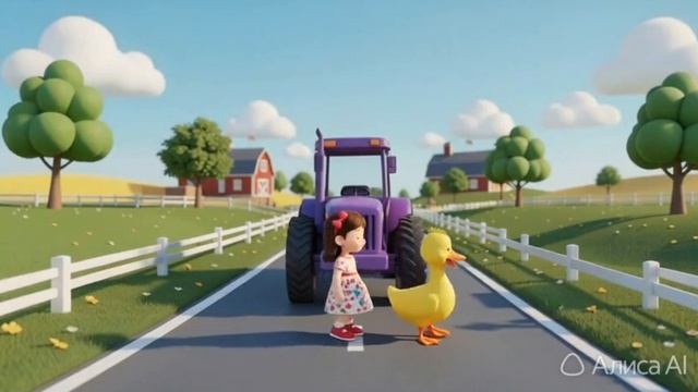 по полям по полям. песнки от синего трактора