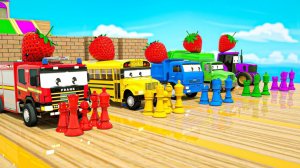 Колеса на автобусе — Колеса-монстры в форме футбольного мяча — Детские песенки и стишки для малышей