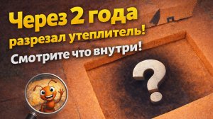 Через 2 года разрезал утеплитель! Смотрите что внутри!