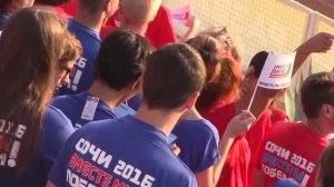 Флешмоб в поддержку олимпийской сборной России на Олимпиаде