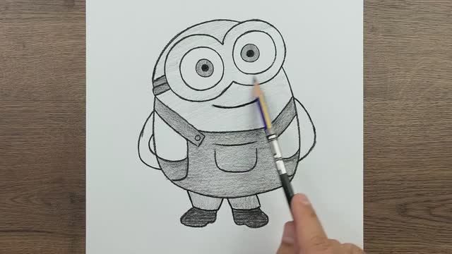Как нарисовать миньона — Пошаговый урок рисования для начинающих