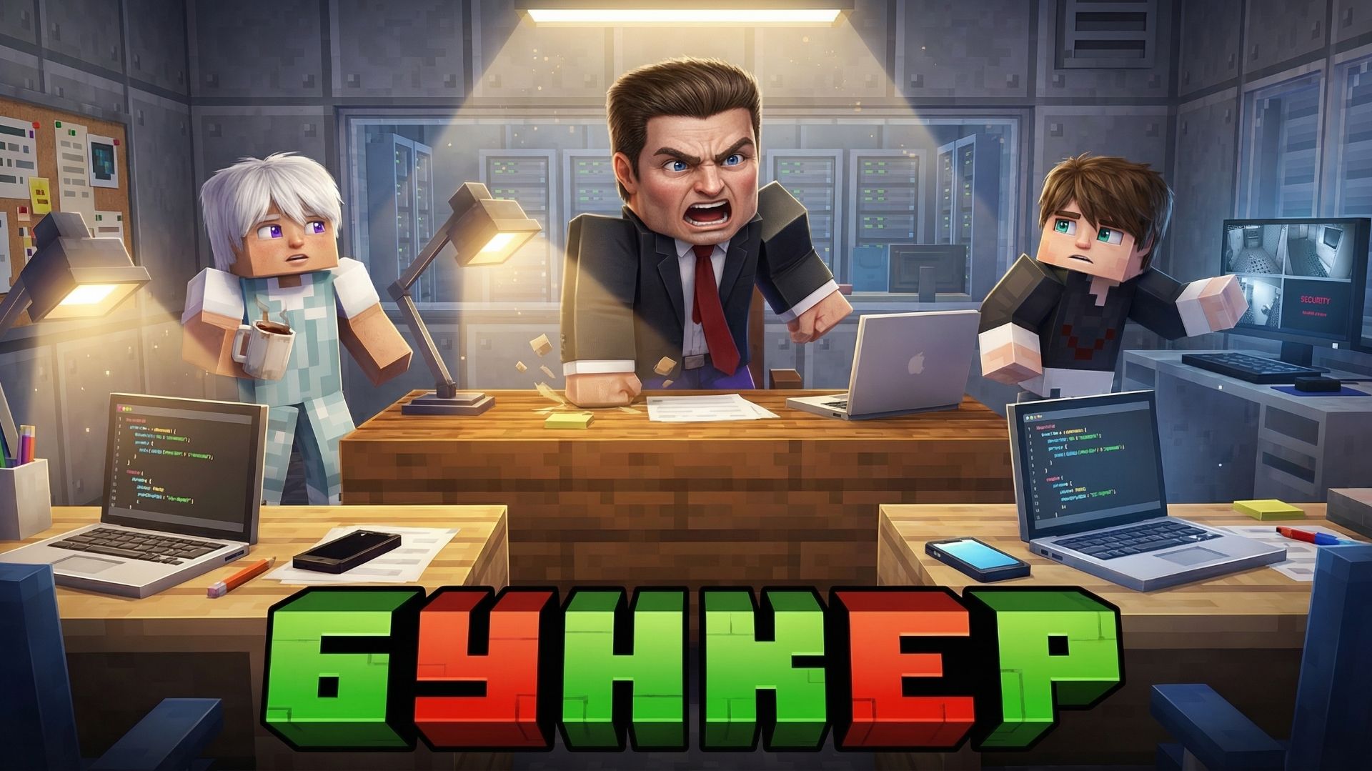 Бункер в Майнкрафт - Сокращение в Офисе майнкрафт, Останутся Лишь Двое Minecraft