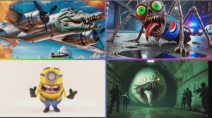 Крокодил Бомбордино 🆚 Пепси-Головый Пожиратель 🆚 Миньон Скибиди 🆚 Томас ЕХЕ 🚂 Плитки Хоп