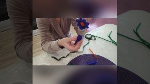 Ваза с цветами своими руками