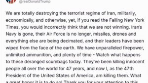 ‼️🇺🇸🇮🇷: «Посмотрите, что сегодня произойдёт с этими безумными подонками»: Трамп и Пентагон анонс