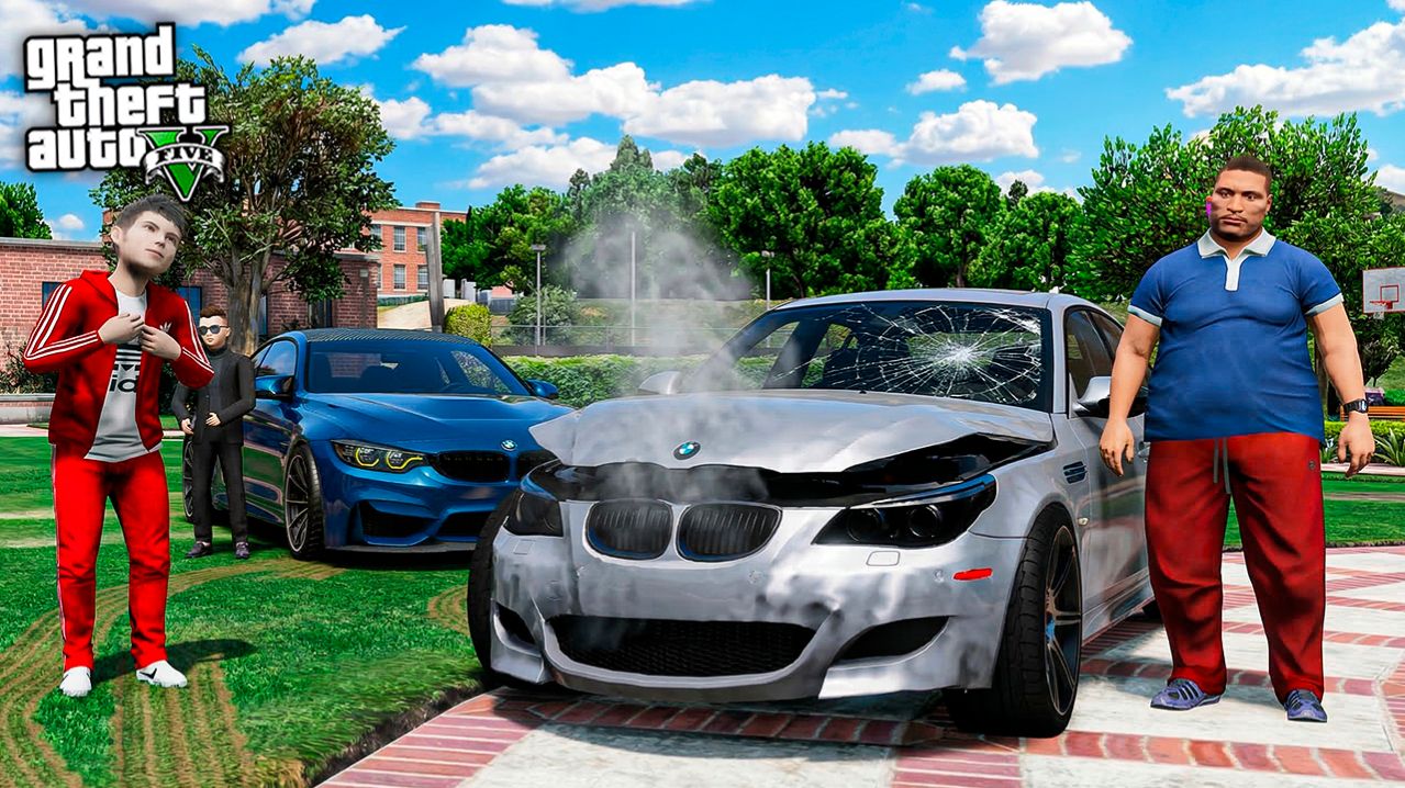 ШКОЛЬНИК РАЗБИЛ BMW M5 E60 ДИРЕКТОРА - ОТЕЦ И СЫН В GTA 5 ⚡ГАРВИН