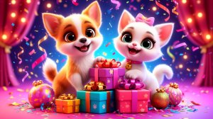 Волшебные подарки для именинника! Пушистики в восторге 🎁🐾