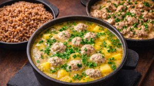 Готовлю домашний обед | суп с фрикадельками, гречка и печень в сливках