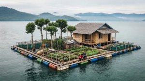 Талантливая женщина в одиночку построила плавучую ферму.