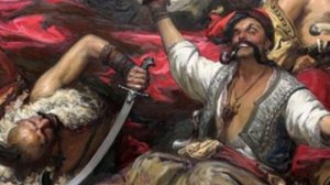 ЗАПОРОЖСКАЯ СЕЧА - ТРЕНИРОВКА КАЗАКОВ -шашка-кинжал