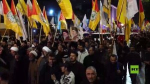 بغداد.. المئات يشيعون جثامين أفراد من الحشد الشعبي قتلوا في ضربات أمريكية