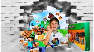 Лего Майнкрафт, монстр акула 🦈, звук Щ и робот собака 🦮