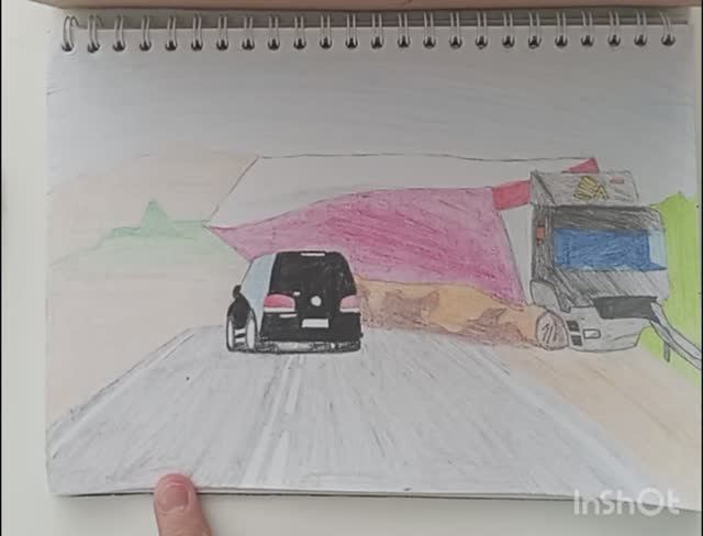 Как нарисовать ДТП падает фура? Мастер класс