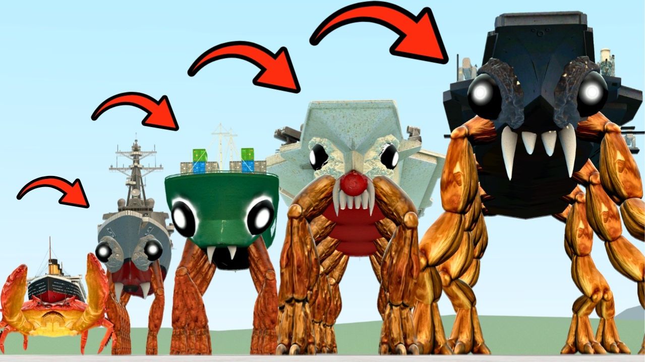 Новая Эволюция Crab Uss Abraham Lincoln Против Семьи Brainrot