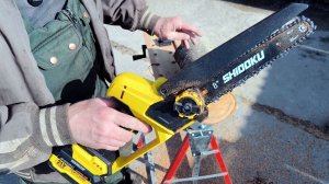 Обзор цепной аккумуляторной пилы с шинами 8 и 10" SHIDOKU PG4