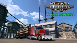 Катаем в "American Truck Simulator". "Triple Screen". Moza R5. Конвой с Ursus 83
